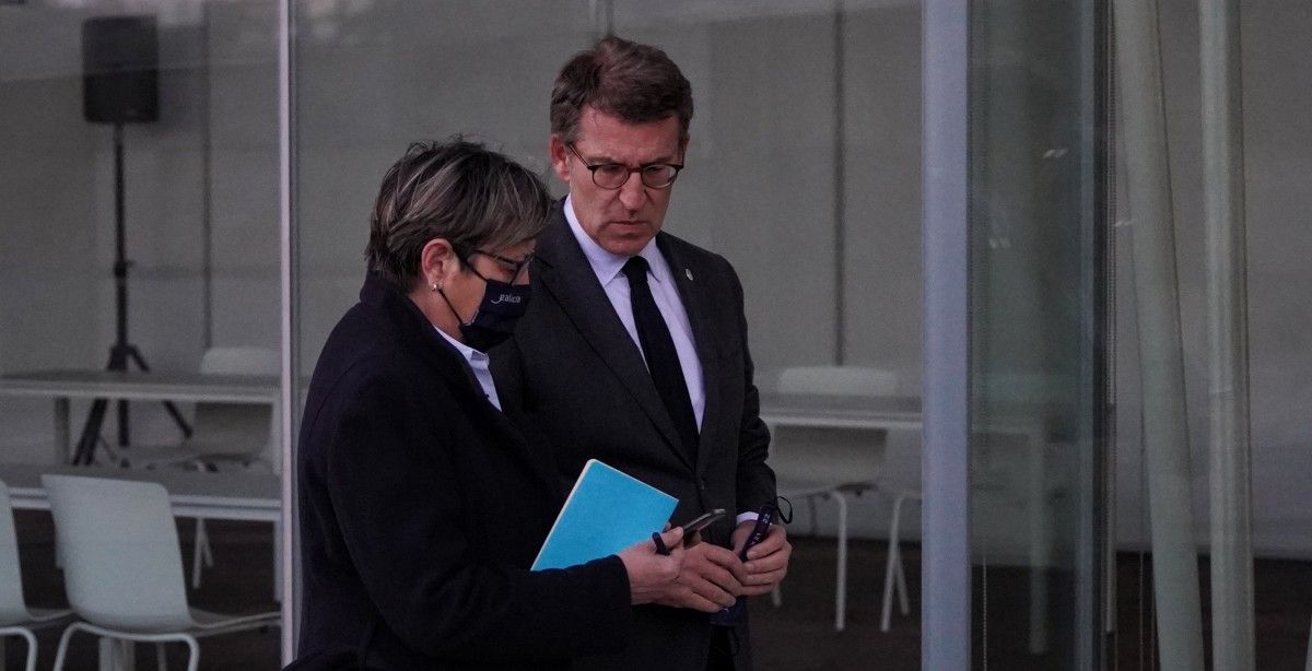 Alberto Núñez Feijóo e Rosa Quintana