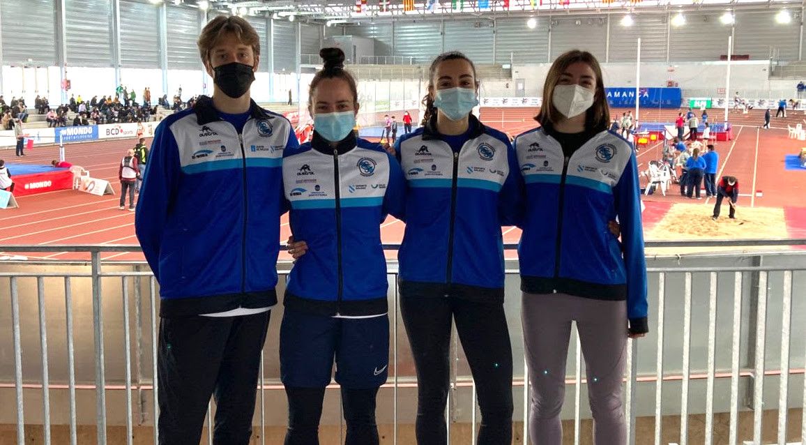 Atletas da Gimnástica no Campionato de España Sub-23 en Salamanca