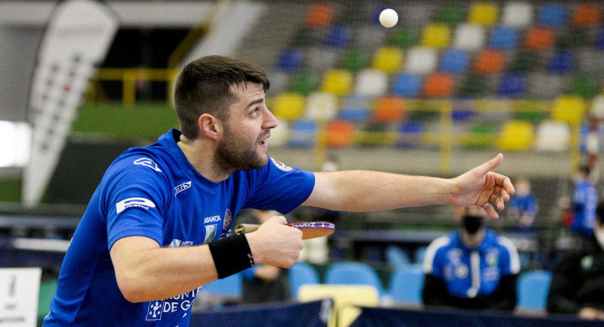 Nico Galvano, na primeira eliminatoria do play-off polo título de liga entre TM Monte Porreiro e Hortitec Alzira 