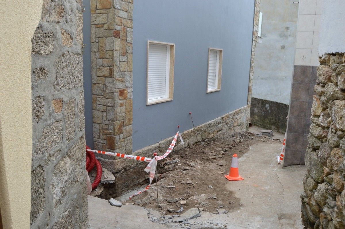 Obras na rúa Unión