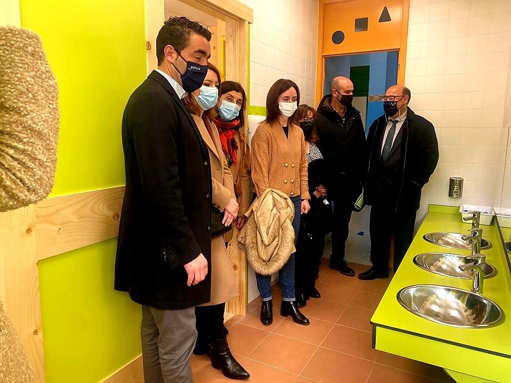Visita ás obras no CEIP A Pedra, de Bueu