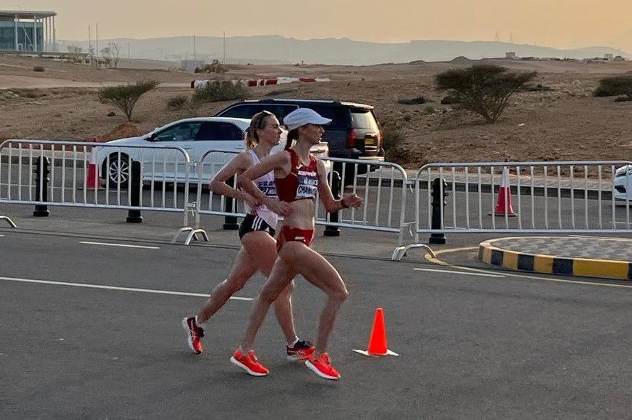 Antía Chamosa en el Campeonato del Mundo de Marcha por Equipos en Omán