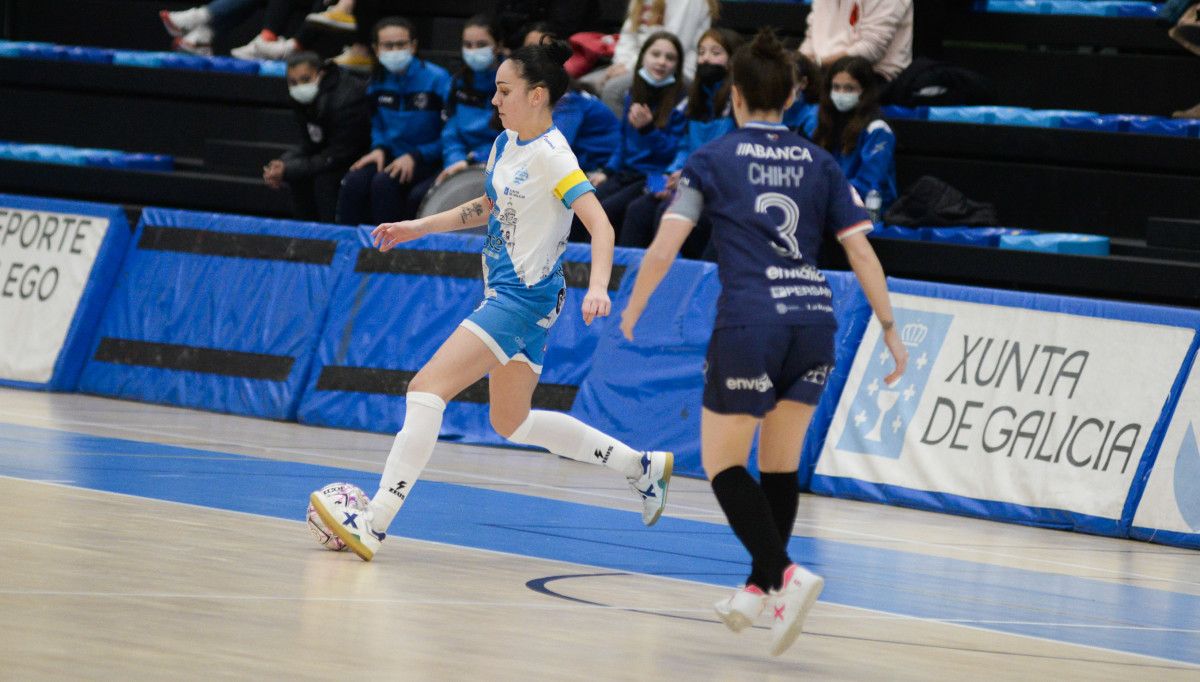 Partido de liga en A Raña entre Marín Futsal e Ourense Envialia