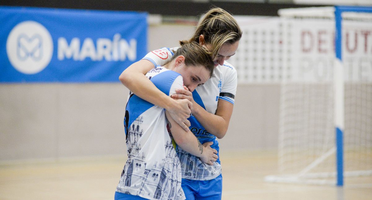 Partido de liga en A Raña entre Marín Futsal e Ourense Envialia
