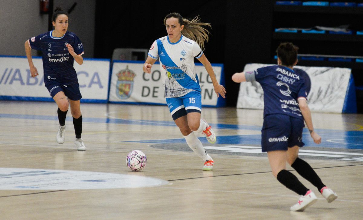 Partido de liga en A Raña entre Marín Futsal e Ourense Envialia