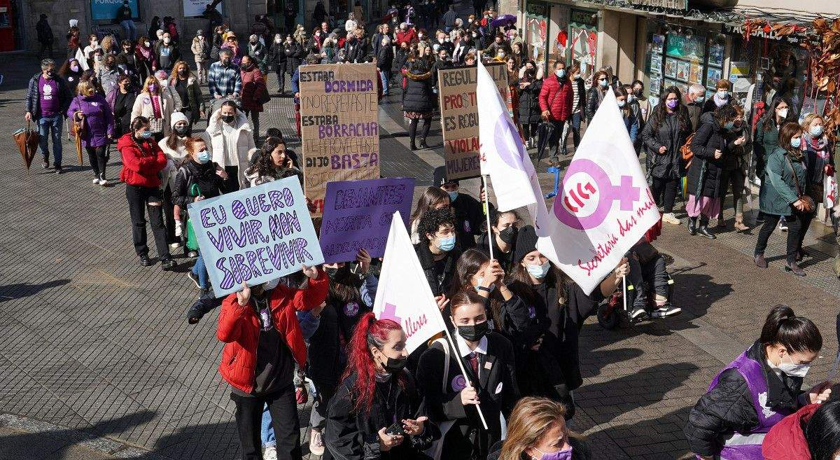 Mobilización da CIG en Pontevedra polo Día da Muller