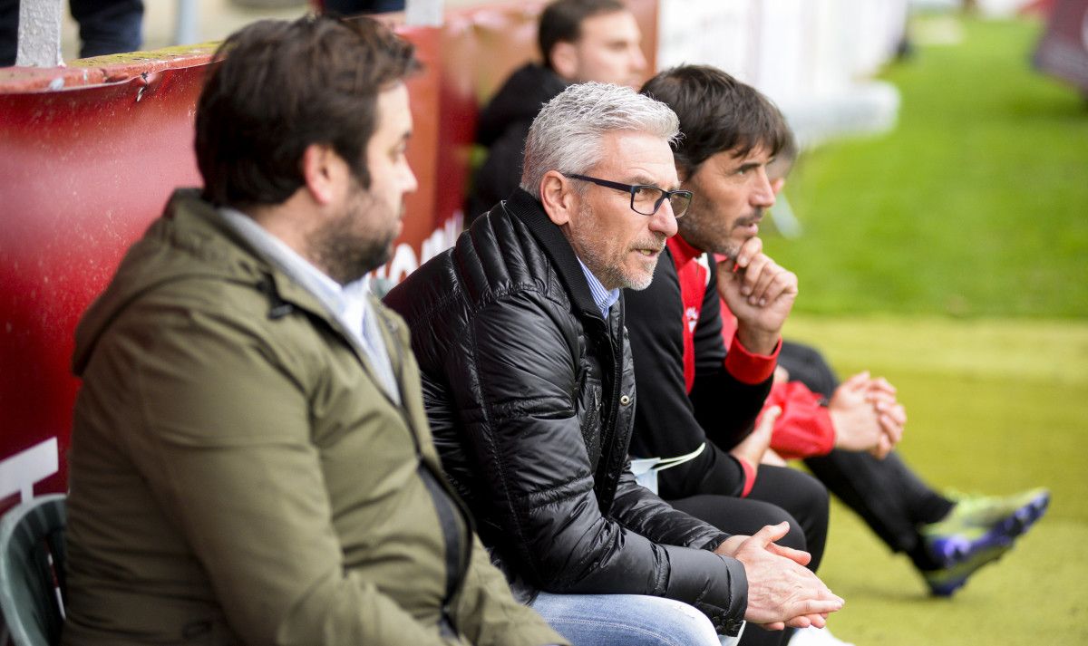 Jorge Otero, no partido entre Arosa e Real Avilés na Lomba