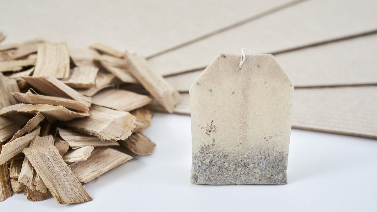 Bolsa de té elaborada coa celulosa Naturcell producida en Ence Pontevedra