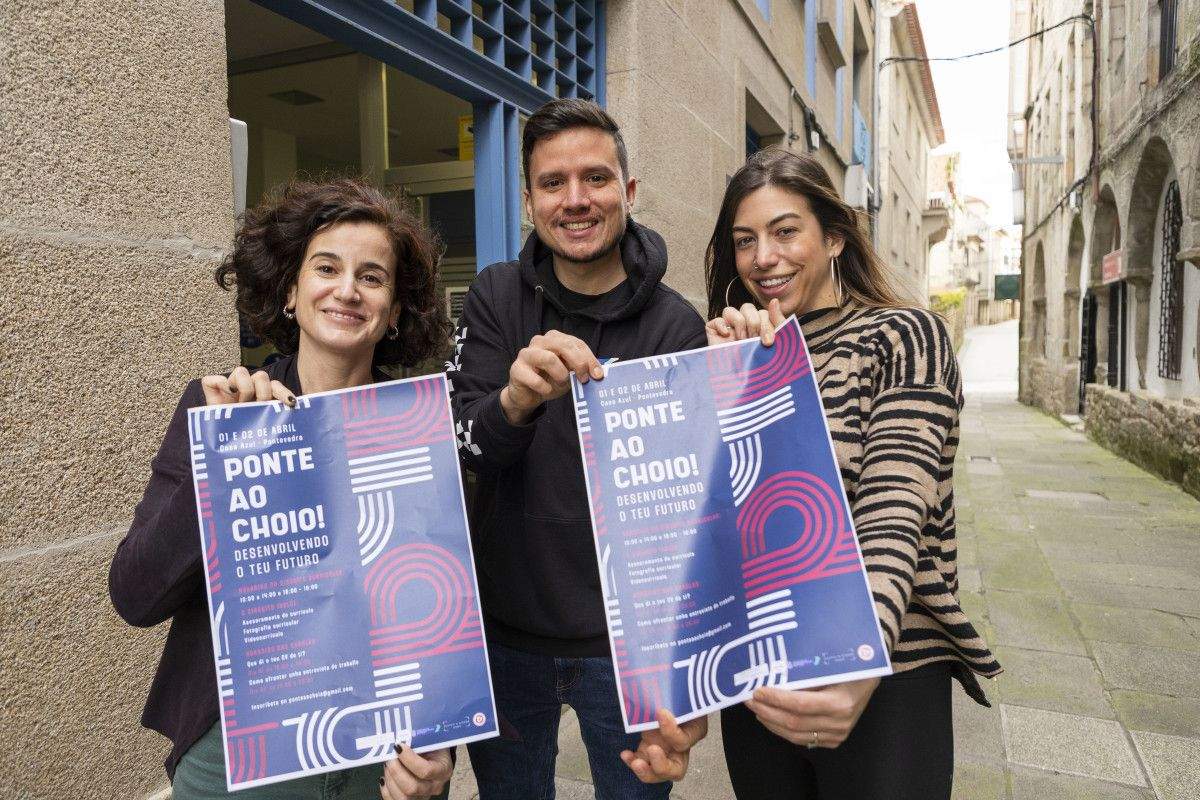 Noela Quintana, Damián Pazos e Beatriz Císcar