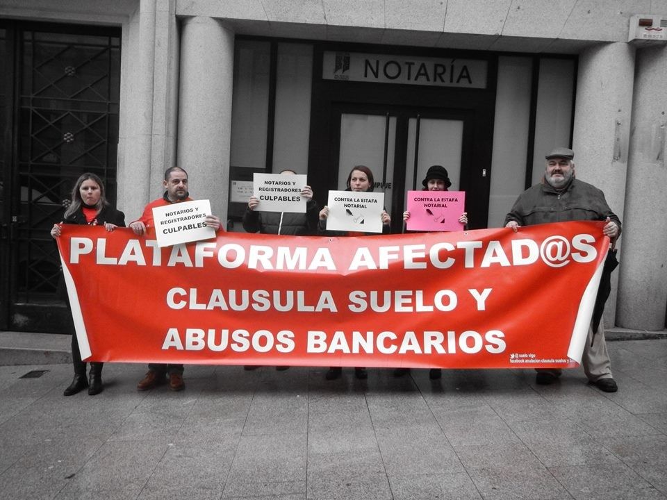 Protesta de la Plataforma contra la cláusula suelo