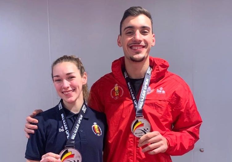 Arlet Ortiz e Iván García no Open de Bélgica de taekwondo 