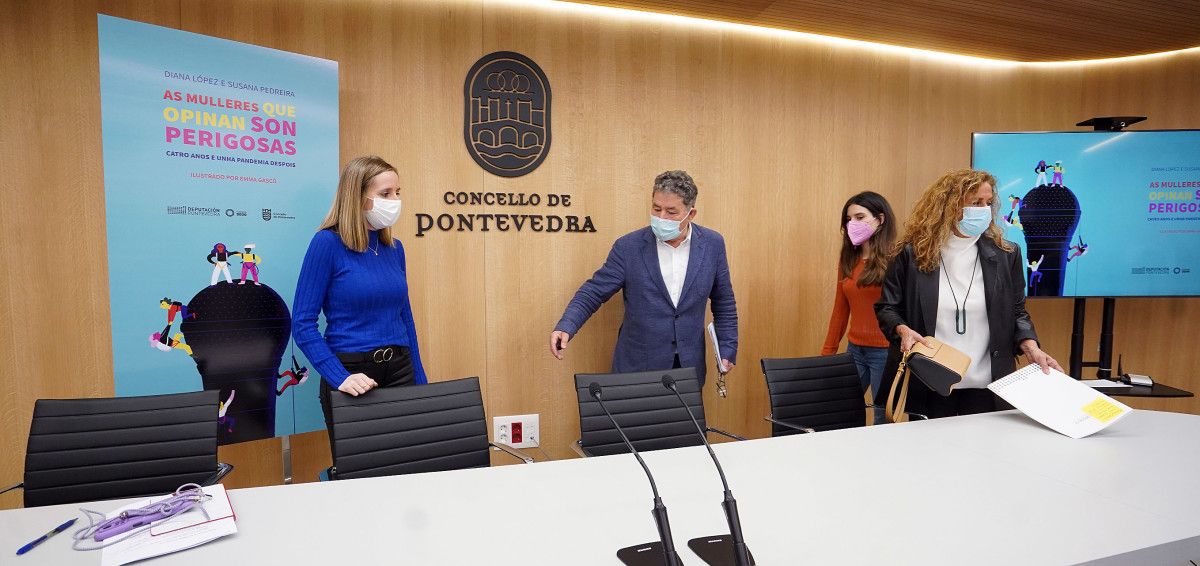 Susana Pedreira, Miguel Anxo Fernández Lores, Diana López y Carmela Silva