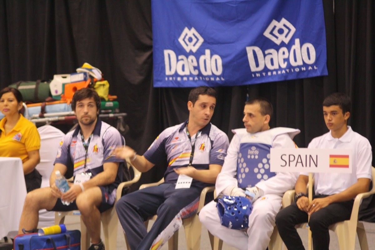 Santi Malvar durante una competición