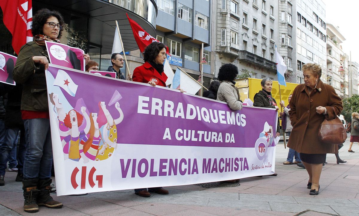 Concentración contra la violencia de género de la CIG