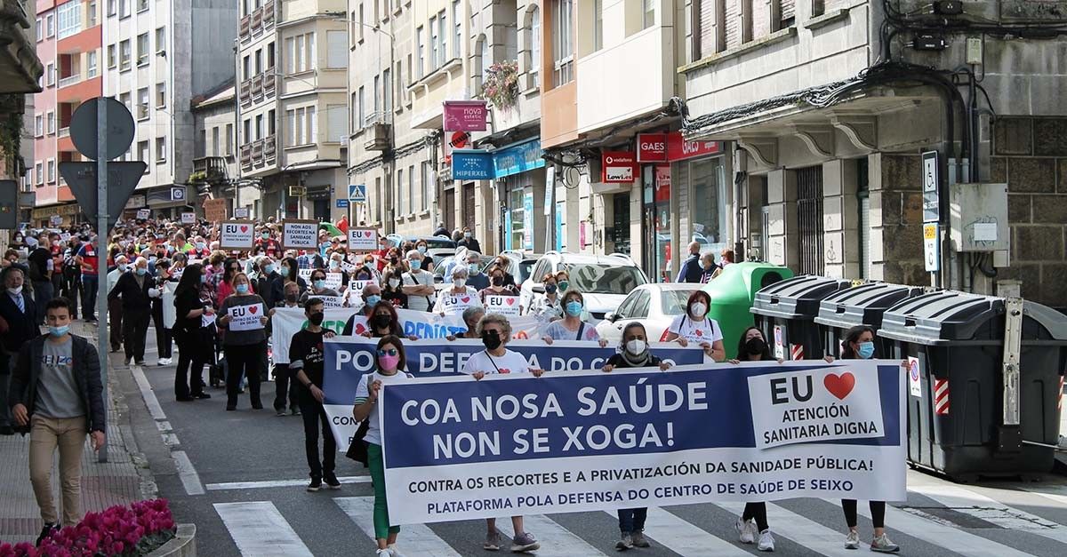Manifestación en Marín contra os recortes en sanidade