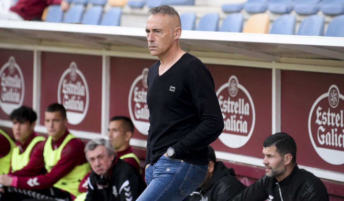Partido de liga entre el Pontevedra y el Unión Adarve en Pasarón