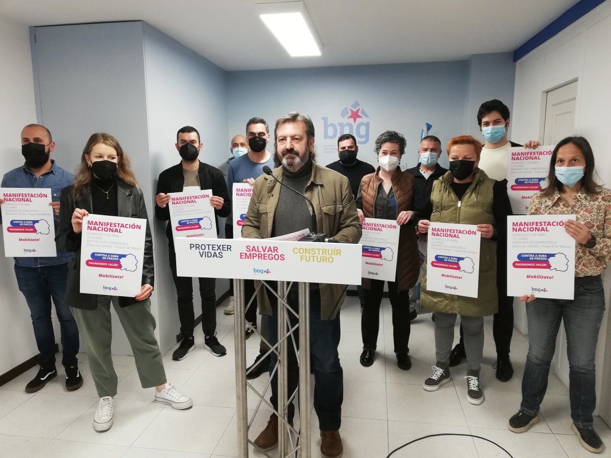 Comparecencia de Luis Bará na sede comarcal do BNG