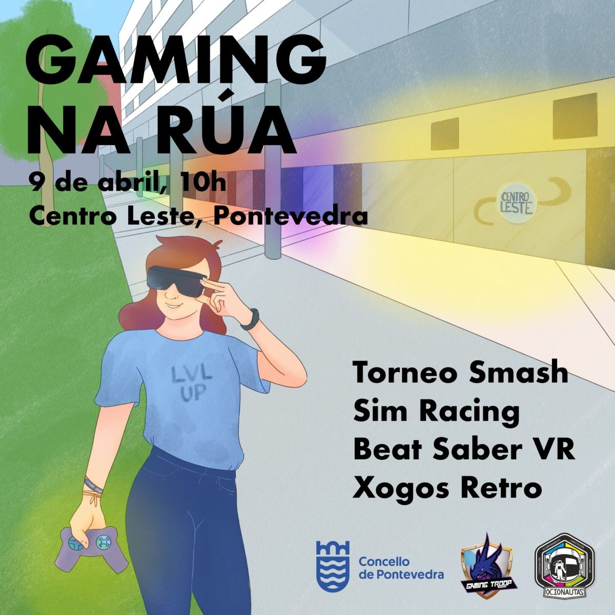 Cartel da segunda edición de Gaming na Rúa