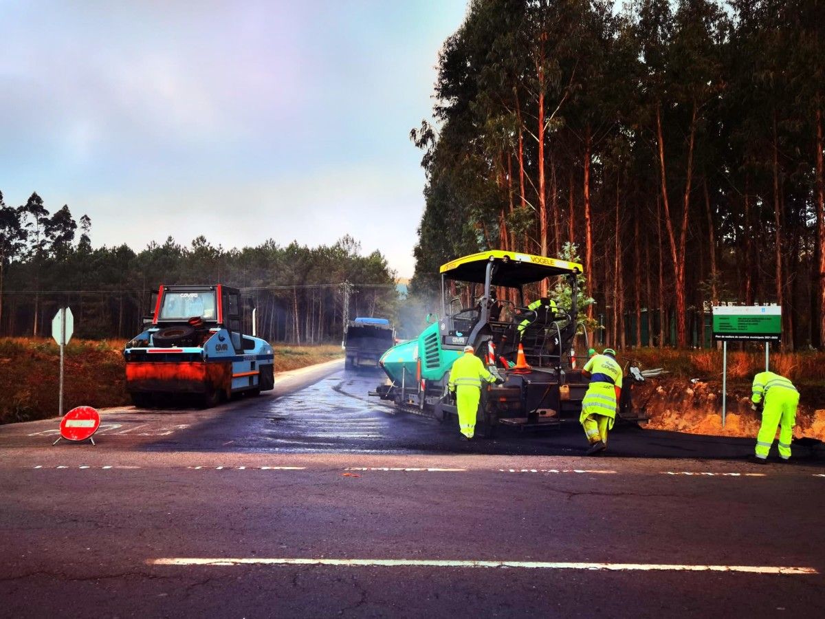 Obras de mellora de etestradas no rural de Cuntis
