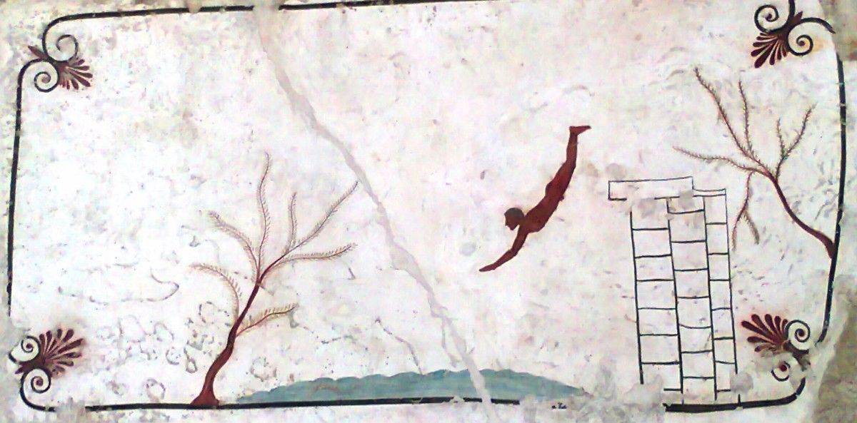 Fresco da tumba do nadador
