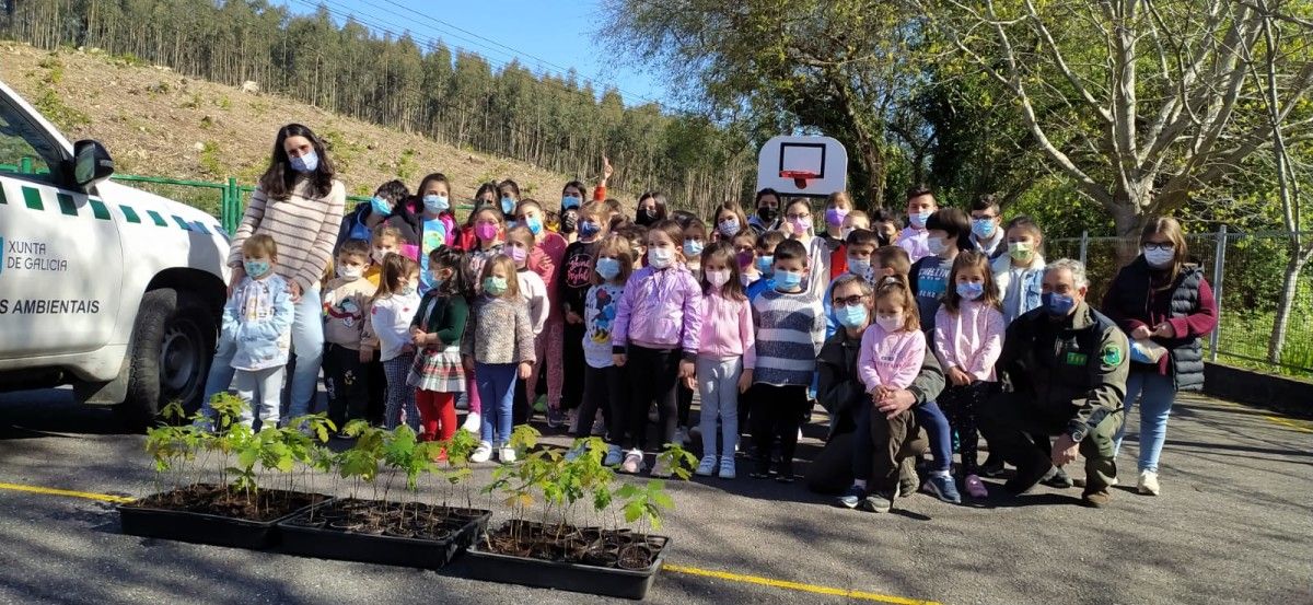 Alumnado del colegio Espedregada