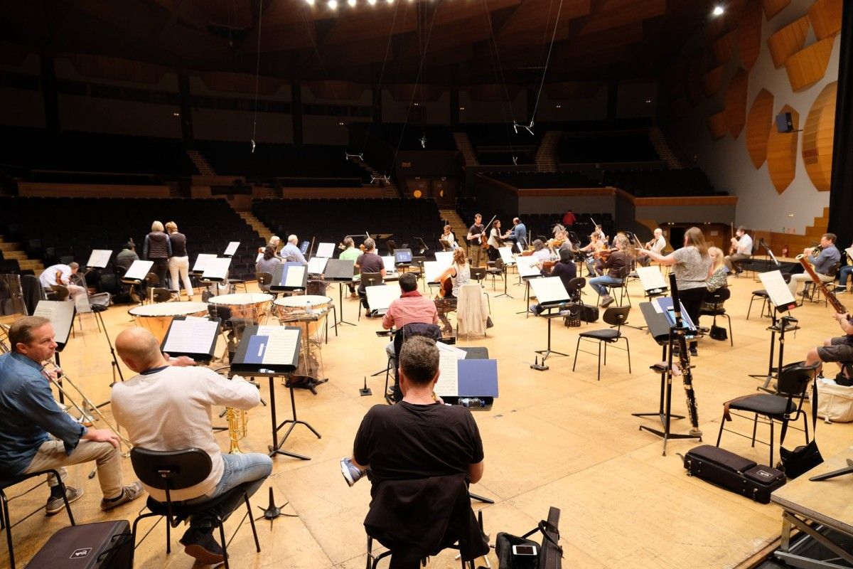 Ensaio da Orquestra Sinfónica de Galicia no Palacio da Ópera