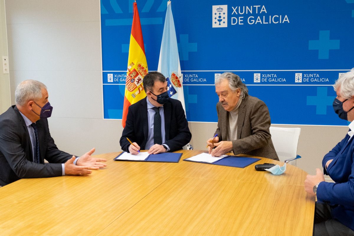 Firma del convenio para la ampliación del instituto Aquis Celenis