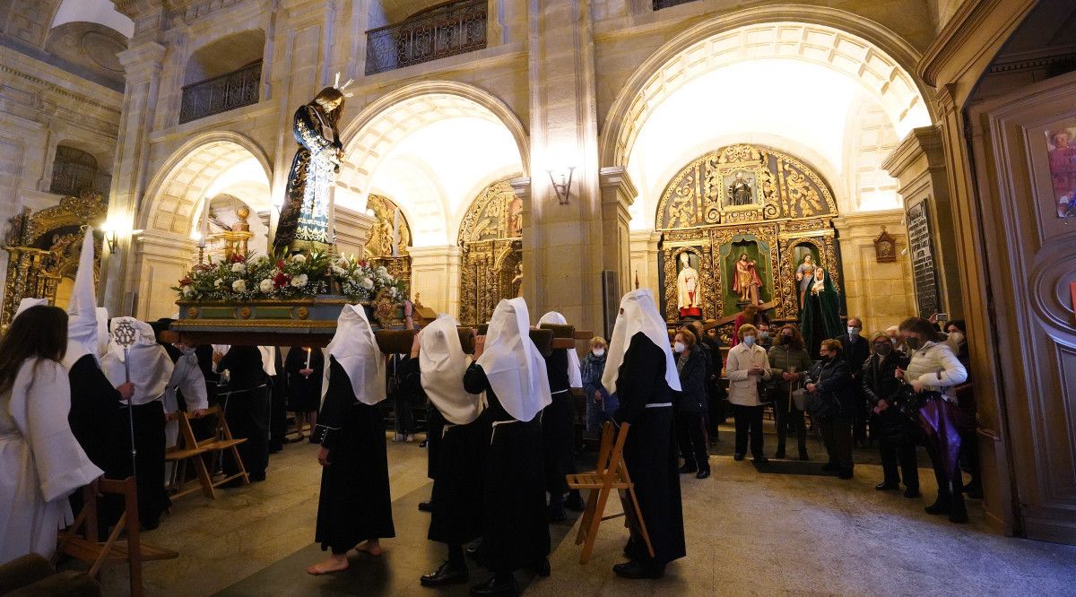 Mostra de Xesús Nazareno en San Bartolomeu ao suspenderse a procesión