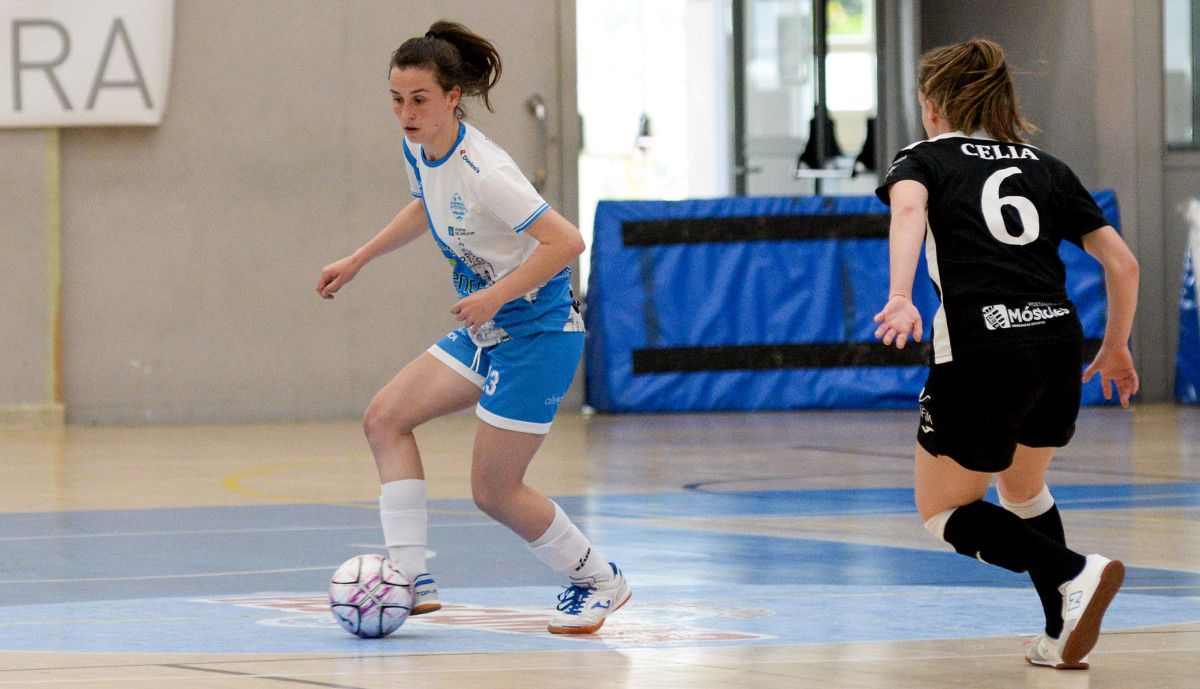 Inñes Mayán, no partido entre Marín Futsal e Móstoles 