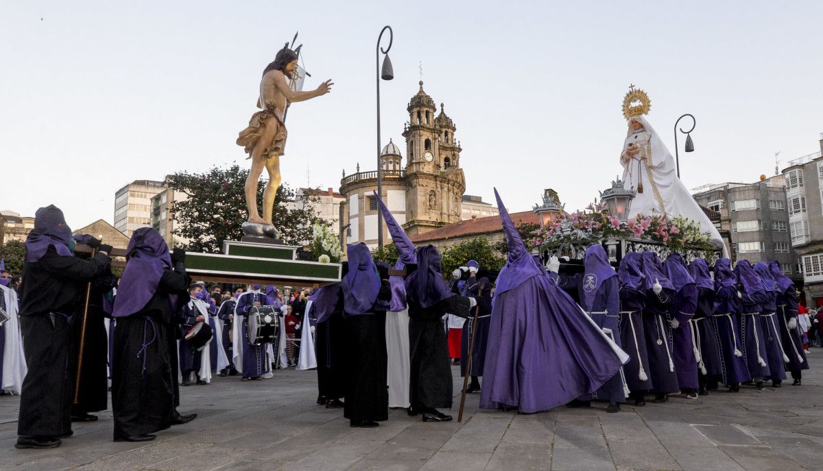 Procesión do Encontro de Xesús Resucitado coa súa nai a Virxe María