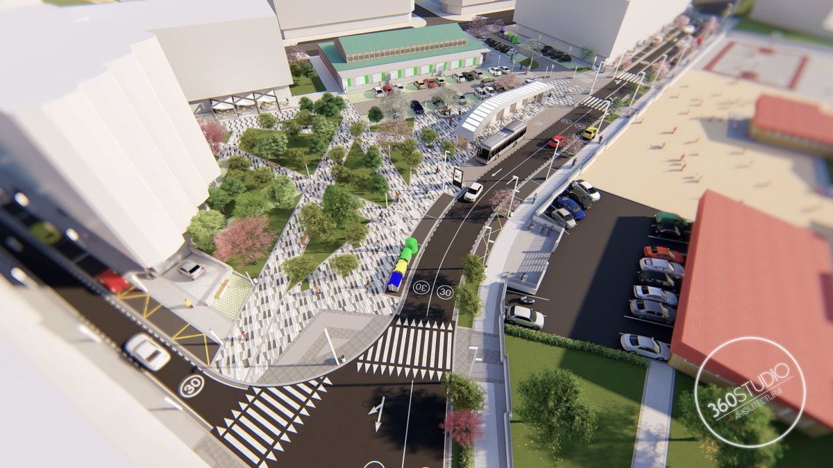 Proxecto de humanización da contorna do colexio e o mercado de Portonovo