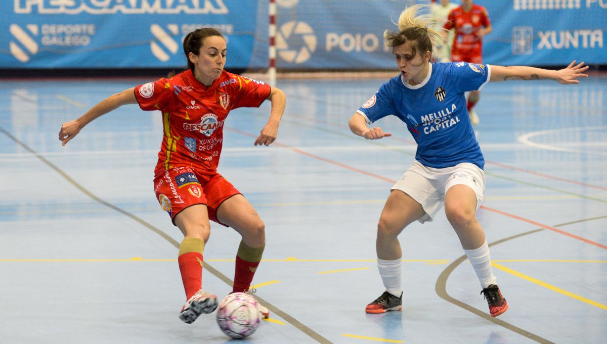 Luci Gómez en el partido entre Poio Pescamar y Torreblanca en A Seca