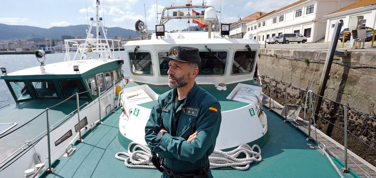 Teniente Jose Carlos González González, jefe del Servicio Marítimo de la Guardia Civil de Pontevedra