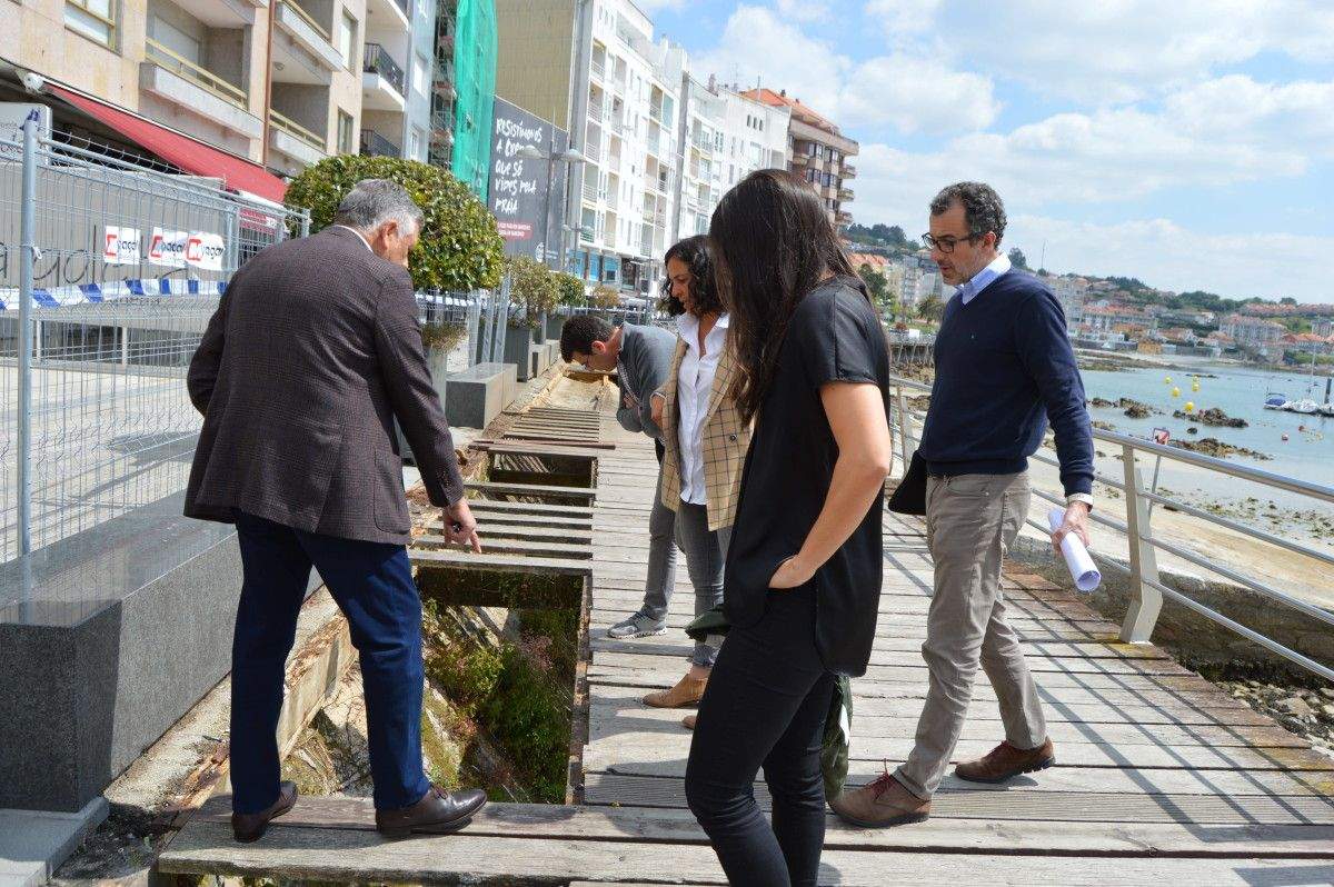 Telmo Martín e Susana Lenguas visitan as obras do Paseo dos Barcos