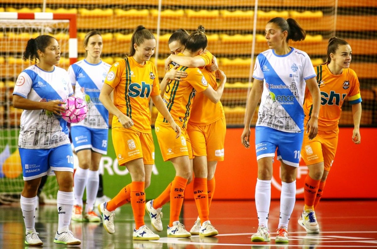 Cuartos de final de la Copa de la Reina entre Marín Futsal y Roldán