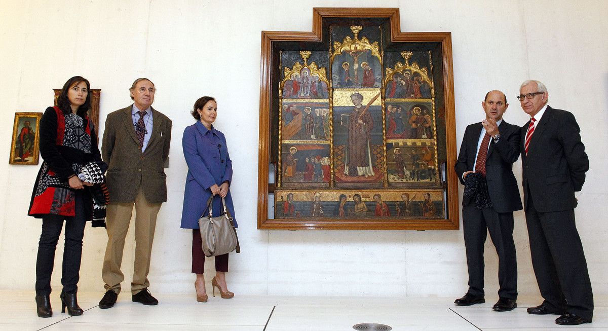 Retablo cedido pola familia Ruiz-Moya Decoster ao Museo de Pontevedra