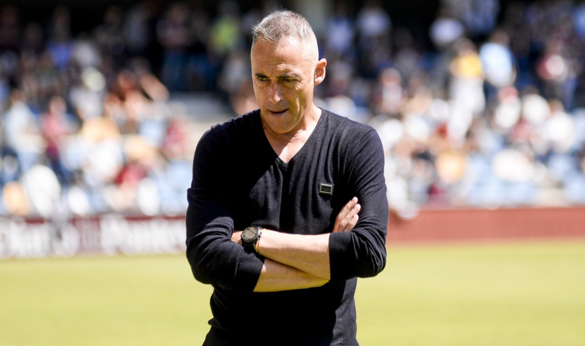 Ángel Rodríguez, no partido de liga entre Pontevedra e Salamanca CF UDS en Pasarón
