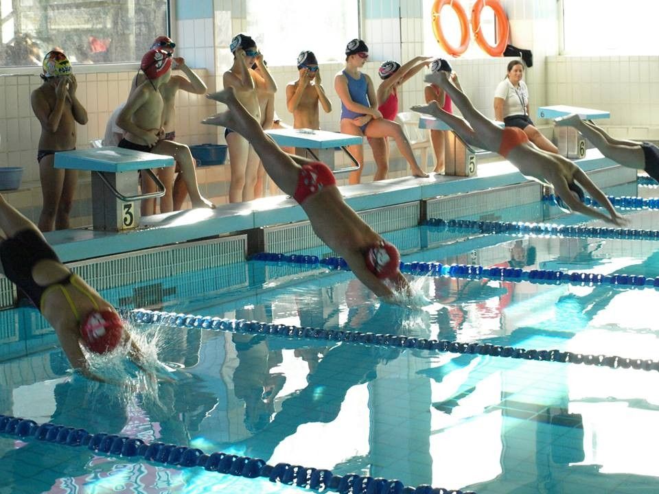 Una de las pruebas de la segunda jornada de la liga gallega de natación