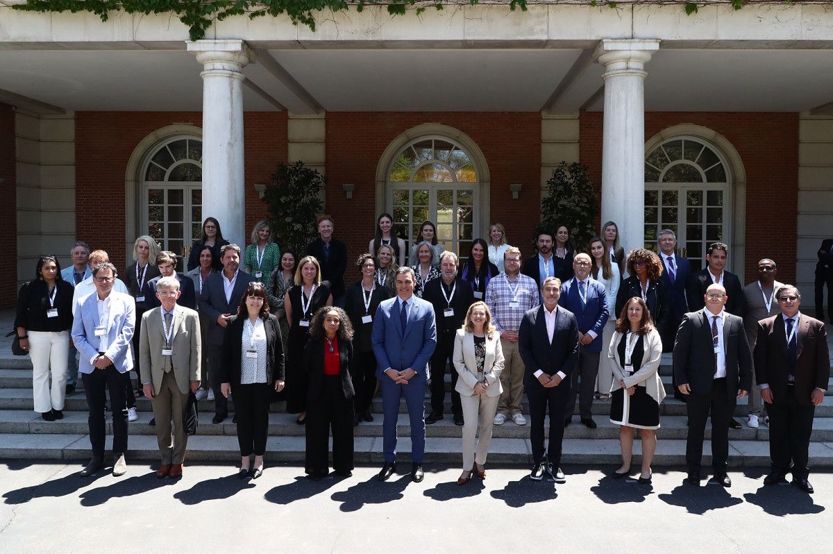 Encuentro de Pedro Sánchez con el sector audiovisual de Estados Unidos