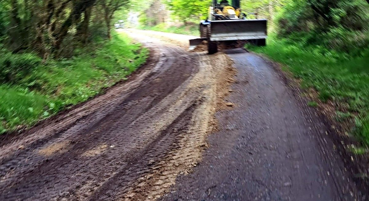 Zona afectada por los temporales en Cuntis
