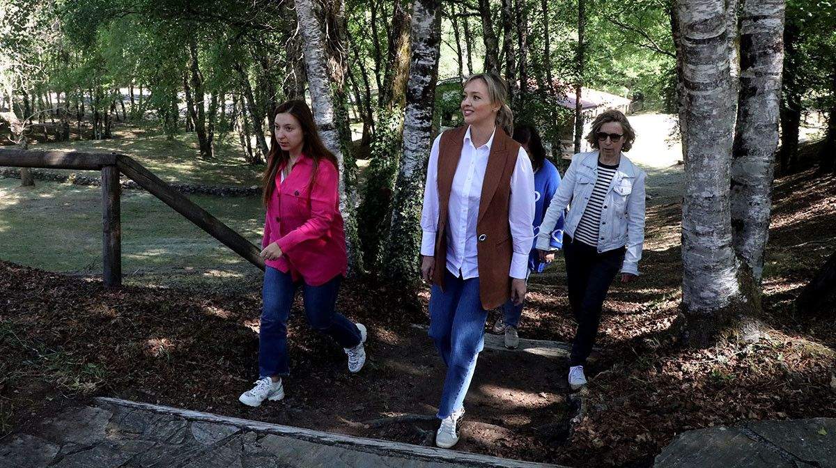 Fabiola García, no campamento de Pontemaril, en Forcarei 