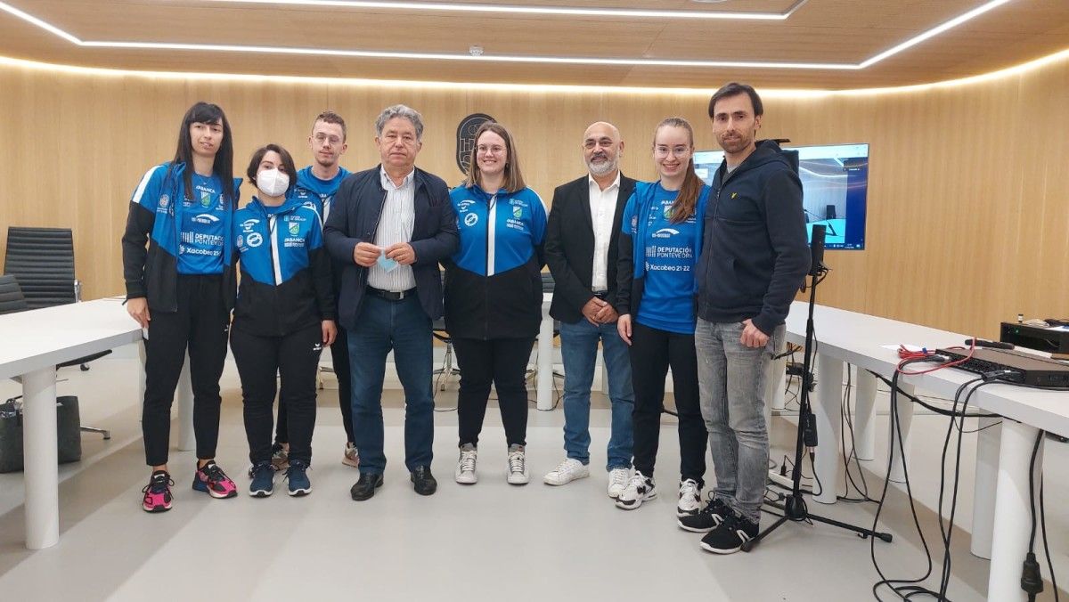 Recepción ao equipo feminino do Tenis de Mesa Monte Porreiro no Concello