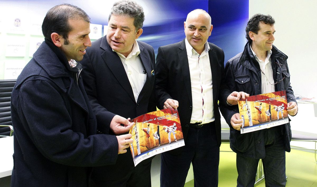 Presentación en el Concello de Pontevedra del Campeonato de España de clubes de taekwondo