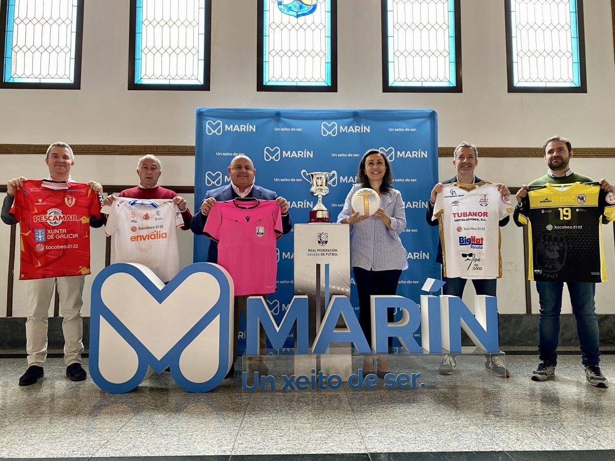 Presentación en Marín das finais masculina e feminina da Copa Galicia de fútbol sala