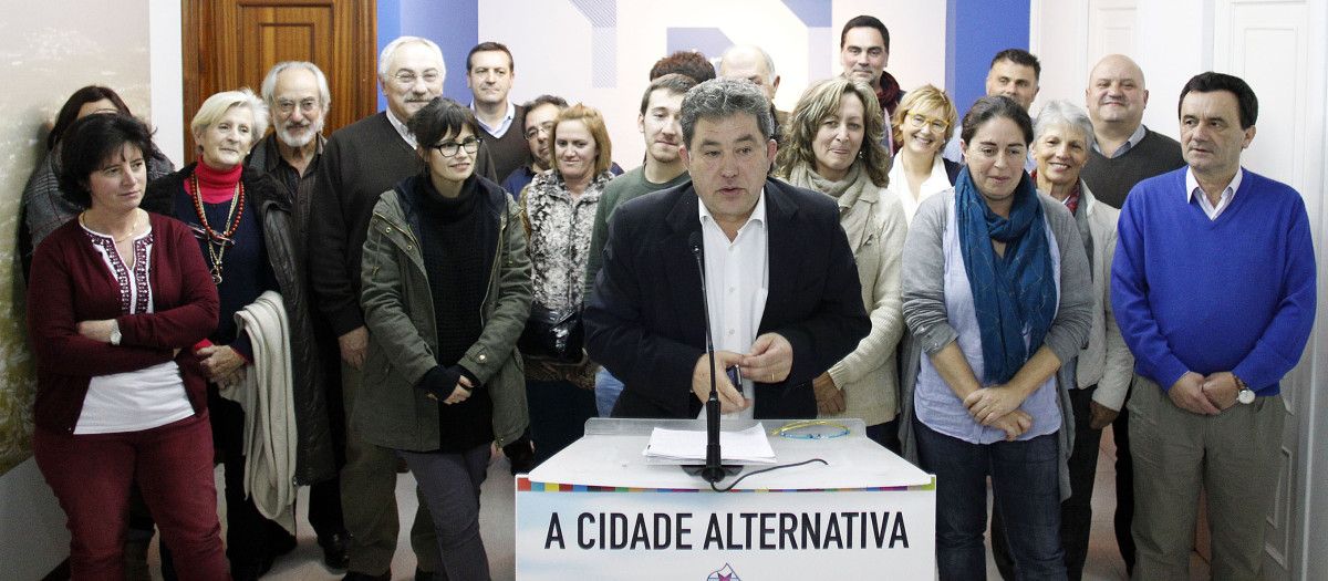 Miembros de la candidatura del BNG al concello de Pontevedra