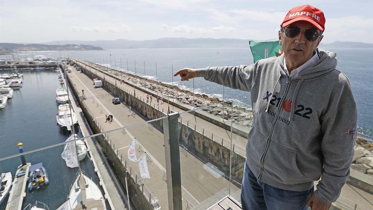 Pedro Campos, en el Real Club Náutico de Sanxenxo