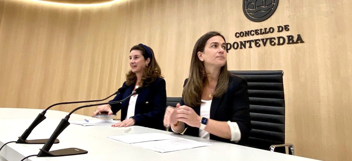 Silvia Junco y Pepa Pardo, del Partido Popular de Pontevedra