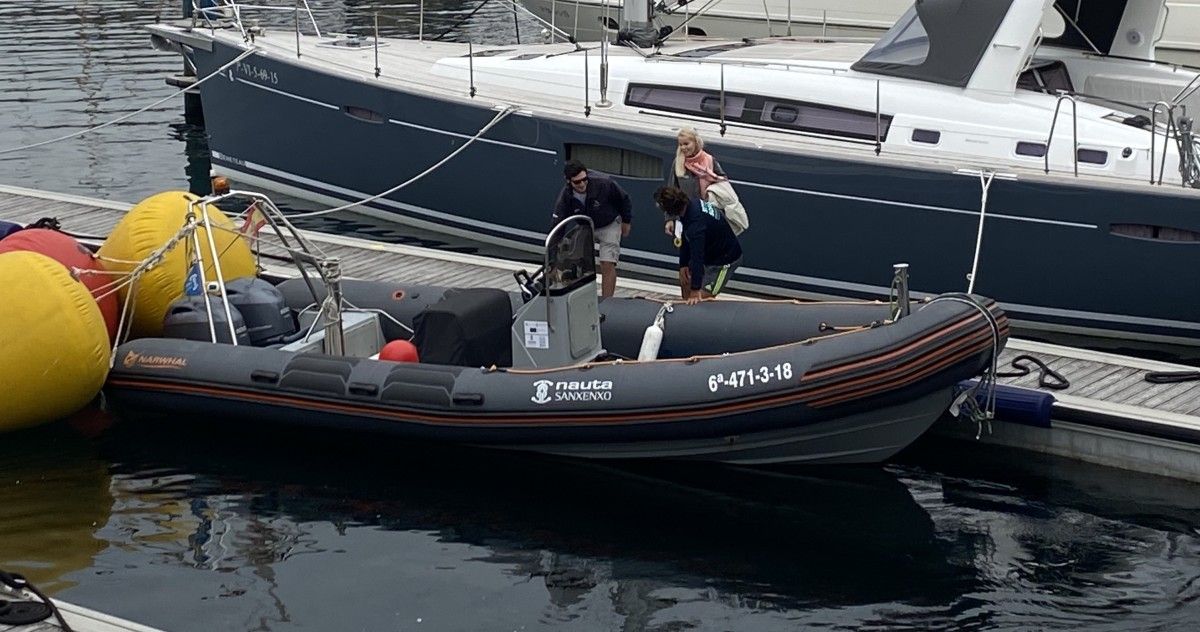 Cristina Franze, en el puerto deportivo de Sanxenxo
