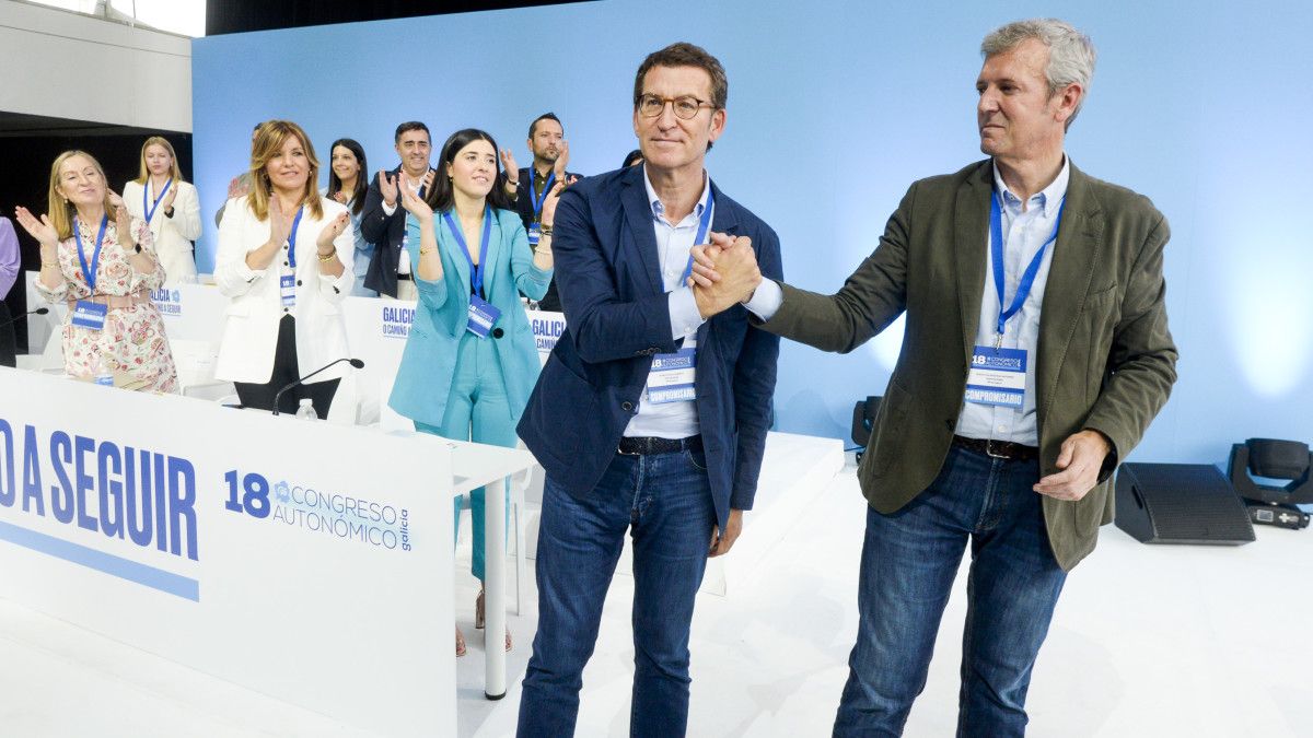 Congreso del PPdeG en Pontevedra que ha proclamado a Alfonso Rueda como presidente