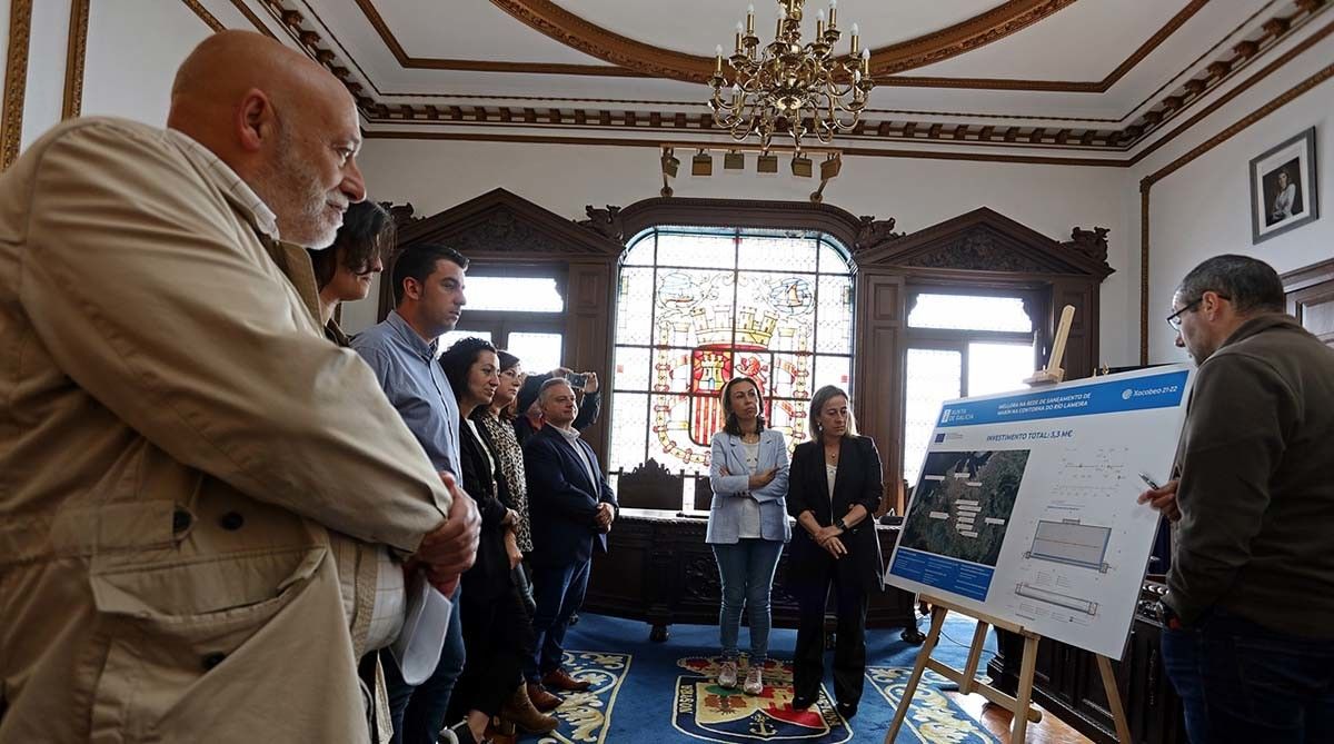 Presentación das obras de saneamento do río Lameira